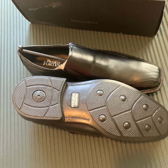 Franco Fortini Mens Black Dress Shoes size 10 - Picture 4 of 7